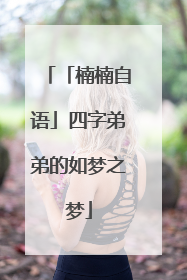 「楠楠自语」四字弟弟的如梦之梦