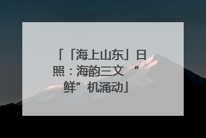 「海上山东」日照：海韵三文 “鲜”机涌动