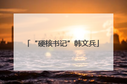 “硬核书记”韩文兵