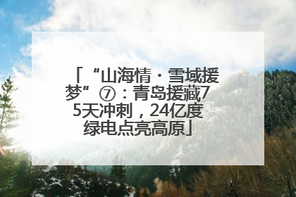 “山海情・雪域援梦”⑦：青岛援藏75天冲刺，24亿度绿电点亮高原