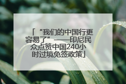 “我们的中国行更容易了”——印尼民众点赞中国240小时过境免签政策
