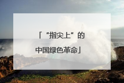 “指尖上”的中国绿色革命