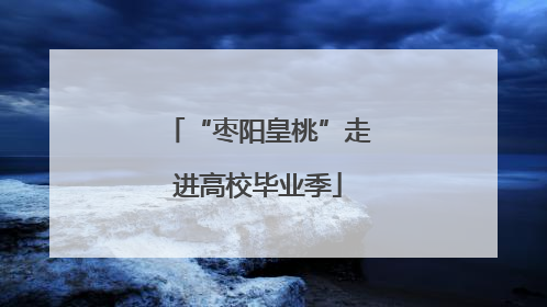 “枣阳皇桃”走进高校毕业季