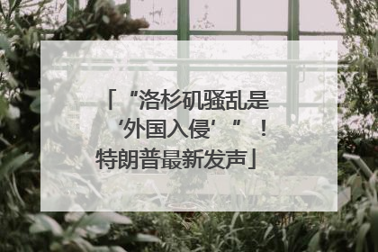 “洛杉矶骚乱是‘外国入侵’”！特朗普最新发声