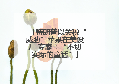特朗普以关税“威胁”苹果在美设厂 专家：“不切实际的童话”