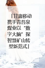 甘肃移动携手青苔泉煤业以“数字大脑”探智慧矿山转型新范式