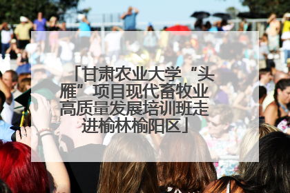 甘肃农业大学“头雁”项目现代畜牧业高质量发展培训班走进榆林榆阳区