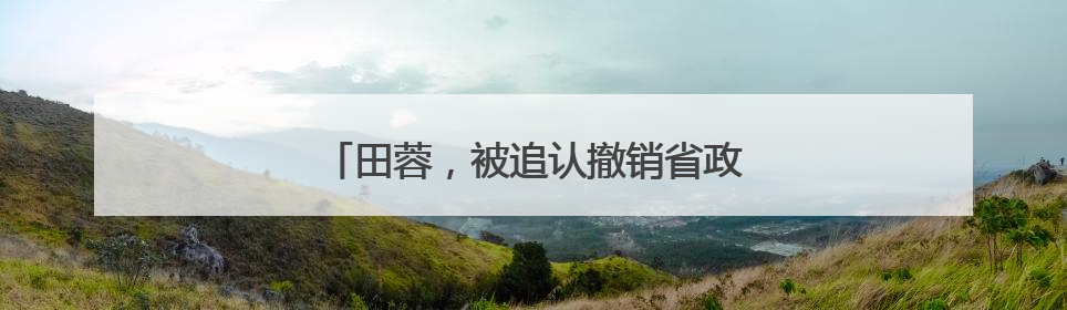 田蓉，被追认撤销省政协委员资格（附简历）