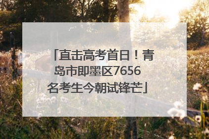 直击高考首日！青岛市即墨区7656名考生今朝试锋芒
