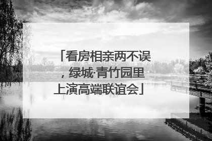看房相亲两不误，绿城·青竹园里上演高端联谊会