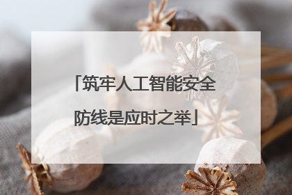 筑牢人工智能安全防线是应时之举