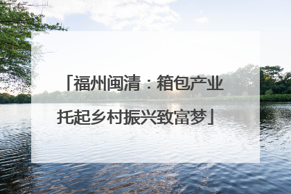 福州闽清：箱包产业托起乡村振兴致富梦