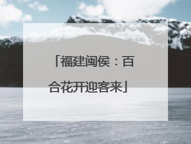 福建闽侯：百合花开迎客来
