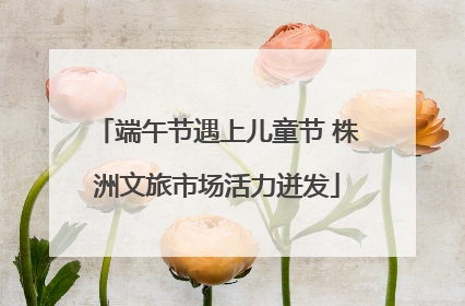 端午节遇上儿童节 株洲文旅市场活力迸发