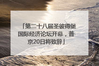 第二十八届圣彼得堡国际经济论坛开幕，普京20日将致辞