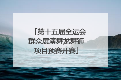 第十五届全运会群众展演舞龙舞狮项目预赛开赛