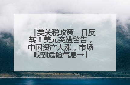 美关税政策一日反转！美元突遭警告，中国资产大涨，市场嗅到危险气息→