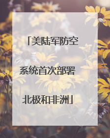 美陆军防空系统首次部署北极和非洲