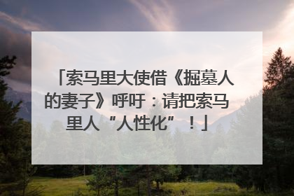 索马里大使借《掘墓人的妻子》呼吁：请把索马里人“人性化”！