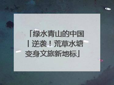 绿水青山的中国丨逆袭！荒草水塘变身文旅新地标