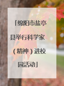 绵阳市盐亭县举行科学家（精神）进校园活动