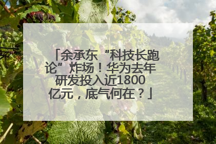 余承东“科技长跑论”炸场！华为去年研发投入近1800亿元，底气何在？