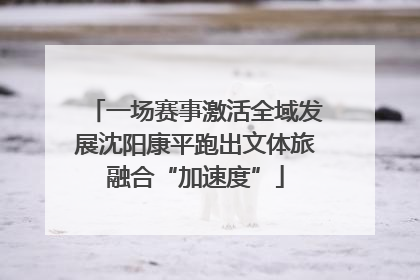 一场赛事激活全域发展沈阳康平跑出文体旅融合“加速度”