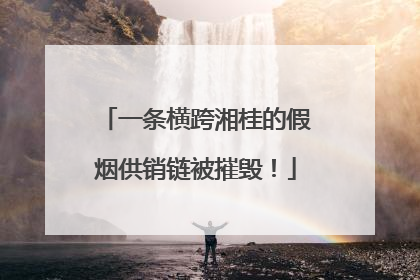 一条横跨湘桂的假烟供销链被摧毁！
