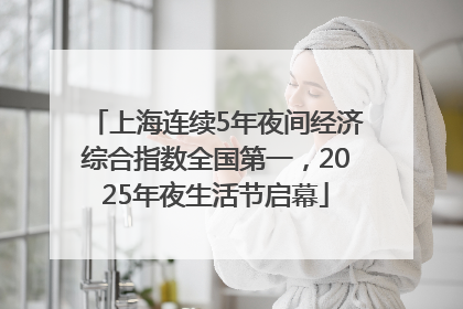 上海连续5年夜间经济综合指数全国第一，2025年夜生活节启幕