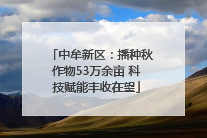 中牟新区：播种秋作物53万余亩 科技赋能丰收在望