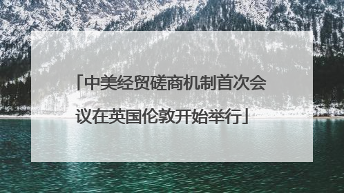 中美经贸磋商机制首次会议在英国伦敦开始举行