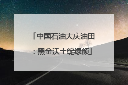 中国石油大庆油田：黑金沃土绽绿颜