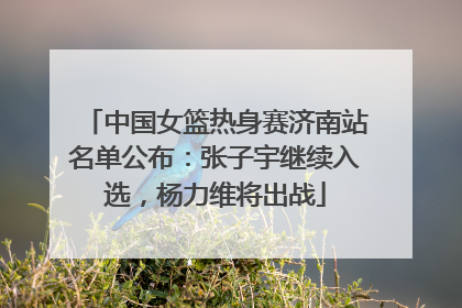中国女篮热身赛济南站名单公布：张子宇继续入选，杨力维将出战