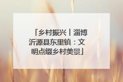 乡村振兴︱淄博沂源县东里镇：文明点缀乡村美景