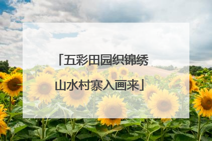 五彩田园织锦绣 山水村寨入画来