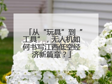 从“玩具”到“工具”，无人机如何书写江西低空经济新篇章？