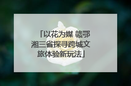以花为媒 赣鄂湘三省探寻跨城文旅体验新玩法