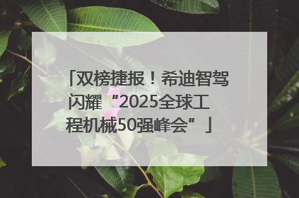 双榜捷报！希迪智驾闪耀“2025全球工程机械50强峰会”