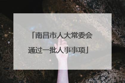 南昌市人大常委会通过一批人事事项