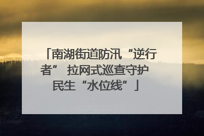 南湖街道防汛“逆行者” 拉网式巡查守护民生“水位线”
