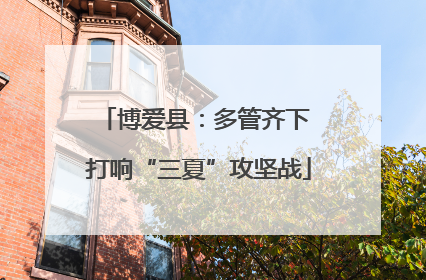 博爱县：多管齐下 打响“三夏”攻坚战