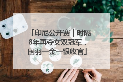 印尼公开赛｜时隔8年再夺女双冠军，国羽一金一银收官