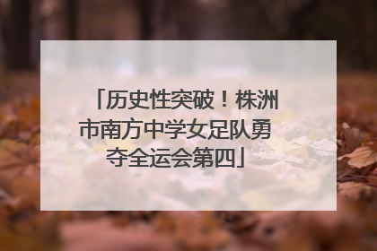 历史性突破！株洲市南方中学女足队勇夺全运会第四