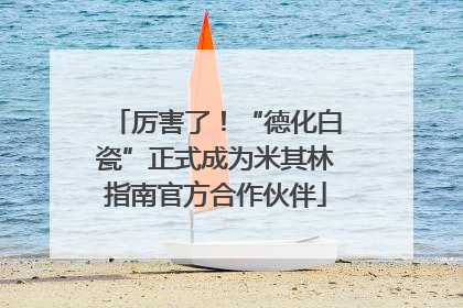 厉害了！“德化白瓷”正式成为米其林指南官方合作伙伴