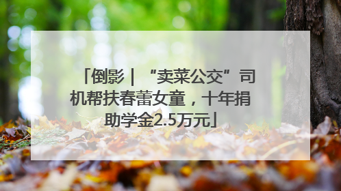 倒影｜“卖菜公交”司机帮扶春蕾女童，十年捐助学金2.5万元
