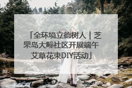 全环境立德树人｜芝罘岛大疃社区开展端午艾草花束DIY活动