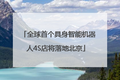 全球首个具身智能机器人4S店将落地北京