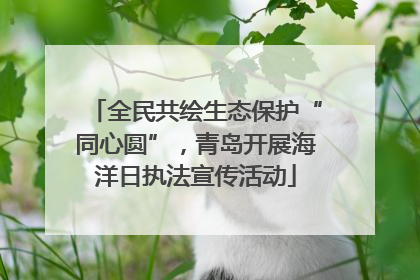 全民共绘生态保护“同心圆”，青岛开展海洋日执法宣传活动