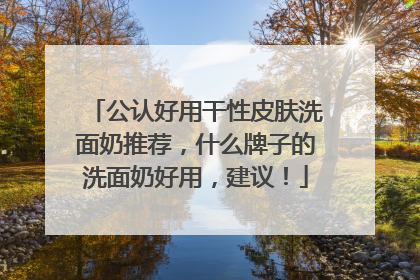 公认好用干性皮肤洗面奶推荐，什么牌子的洗面奶好用，建议！