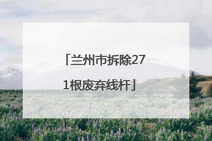 兰州市拆除271根废弃线杆